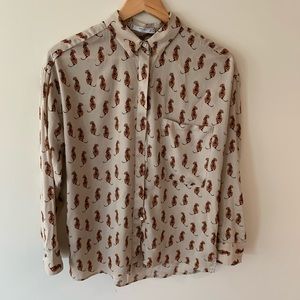 MNG Suit Tiger Print Blouse
